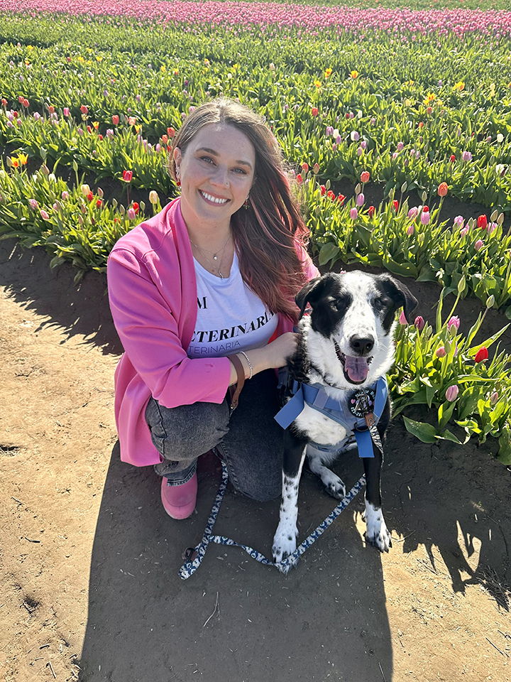 photo of Dr Ferruci and her dog